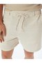 Cotton Skinny Fit Shorts - Short Waist and Lace-up Pocket Detail - 5