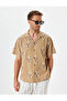 Short Sleeve Shirt Ethnic Print Cotton - 3