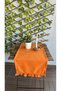 Vintage Velvet Textured Hassle-Free Ruffled Orange Runner - 5
