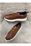 Tan Color Inside and Outside Real Leather Laced Thick Sole Men's Shoes - 3