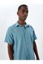Linen Blend Shirt Basic Short Sleeve