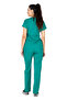 Surgical Green Stretch Fabric Thin Fabric Scrubs Doctor Nurse Uniform Batwing Sleeve Surgical Set - 6