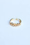 Gold Color Zigzag Detailed Adjustable Ring - 2