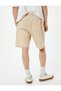 Bermuda Shorts with Lace-Up Waist and Label Printed Pockets - 4