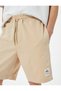 Bermuda Shorts with Lace-Up Waist and Label Printed Pockets - 5