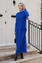 Begin Gathered Knitwear Dress 1219 - Cobalt Blue - 3