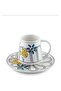 كوب قهوة فردي من البورسلين المزخرف باللون الأبيض من The Mia CUP0044