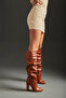 Belower Bellows Tan Matte 10 cm Women's Boots, Heeled Boots - 3
