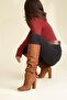 Belower Bellows Tan Suede Suede 10 cm Women's Boots, Heeled Boots - 8
