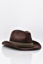 Men's Fedora Cowboy Hat Nubuck-Brown - 2