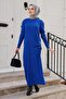 Begin Gathered Knitwear Dress 1219 - Cobalt Blue - 5