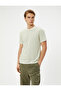 Basic T-Shirt Crew Neck Textured Viscose Blend - 2