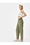 Carrot Cut Trousers Viscous Fabric with Pockets