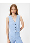 Vest Slim Fit V-Neck Buttoned - 3