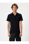 Cotton Slim Fit Polo Collar Short Sleeve T-Shirt - 3