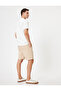 Cotton Canvas Bermuda Shorts - Elastic Waist and Pocket Detail - 2