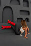 Belower Bellows Red Matte 10 cm Women's Boots, Heeled Boots - 4