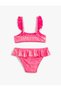 Shiny Frilly Strappy Bikini Set - 2