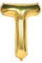 Foil Balloon Letter t Helium Balloon 36 cm Gold Color - Letter t Balloon - Letter Foil Balloon - Letter t Balloon