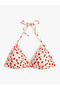 Triangle Bikini Top Drawstring Fruit Printed