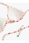Triangle Bikini Top Drawstring Fruit Printed - 3