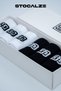 Unisex Black and White Tennis Socks. Box of 6 College Socks with Logo. - 5