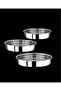 3-Piece Steel Baklava Baklava Oven Tray Set 28-32-36 Cm. - 2