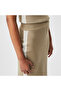 Women's Slim Fit Color Blocked Cream Skirt - 4