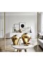 Gold Vase - Ceramic Avant-Garde XL 20cm Trendy Vase - 3