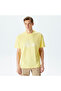Men's Oversize Fit Crew Neck Printed Yellow T-Shirt