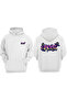 Unisex Ghost Graffiti Design Front Back Printed Regular Fit White Sweatshirt