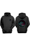Unisex Jopon Wave Design Front Back Printed Regular Fit Black Sweatshirt