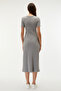 A Form Short Sleeve Long Dress - 2