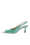 Women's Pointed Toe Heeled Shoes Pine Green 316521085 - 3