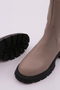 Women's Zippered Long Boots Mink Genuine Leather 326623 - 4