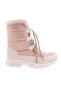 1058 Women's Fur Accessory Lace-Up Boots Nude