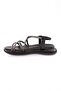 Women's Cross Rope Strappy Sandals Black 61573138 - 3