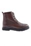 Men's Lace-Up Zippered Sneakers Boots Tan Genuine Leather 362122696