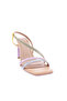 K9002 Women's Blunt Toe Cross-Strapped Heeled Sandals - 2
