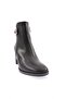 402 Women's Buckle Side Zipper Heeled Boots Black - 2