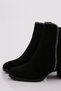 404-190-22K Black Suede Short Heeled Boots - 4