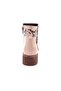 4001-2164 Women's Buckle Low Heel Boots Nude Nude Snake - 4