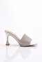 Women's Silver Stone Heeled Slippers Silver Scuba 913233210