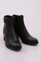 4264-2027 Women's Belt Buckle Heeled Boots Black - 2