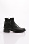 Women's Short Heel Buckle Ankle Boots Black 391043138