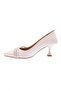 Silver Stone Pointed Toe Women's Heeled Shoes - Ecru 43262821 - 3