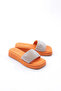 Women's Silver Stone Thick Sole Slippers Orange 913733210 - 2