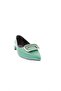 2800-23y Women's Pointed Toe Buckled Ballerinas - 2