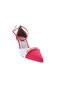 Women's Ankle Strap Crystal Stone Thin Heeled Shoes Red Scuba 22112821 - 2