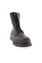 744-22K Women's Lace-Up Zippered Boots Black Leather - 2
